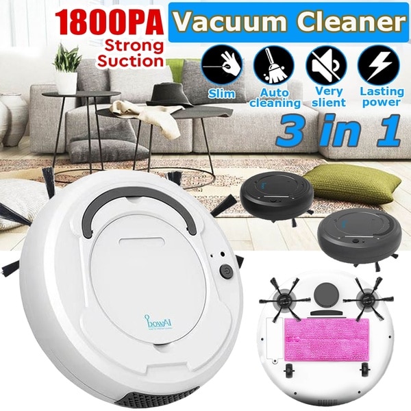 1800Pa Robot Vacuum Cleaner 3-In-1 Auto Rechargeable…