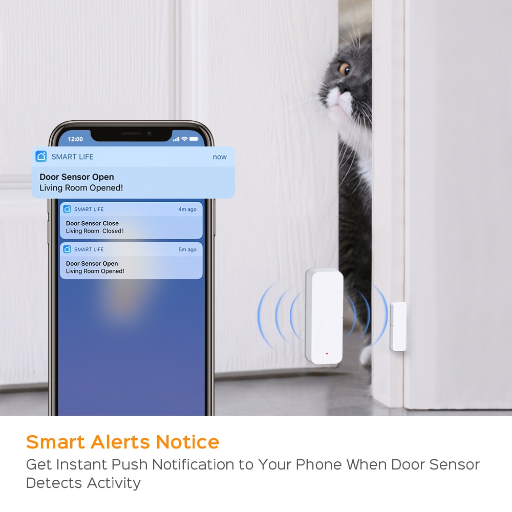 AVATTO Tuya WiFi Door Sensor, Smart Door Open/Closed…