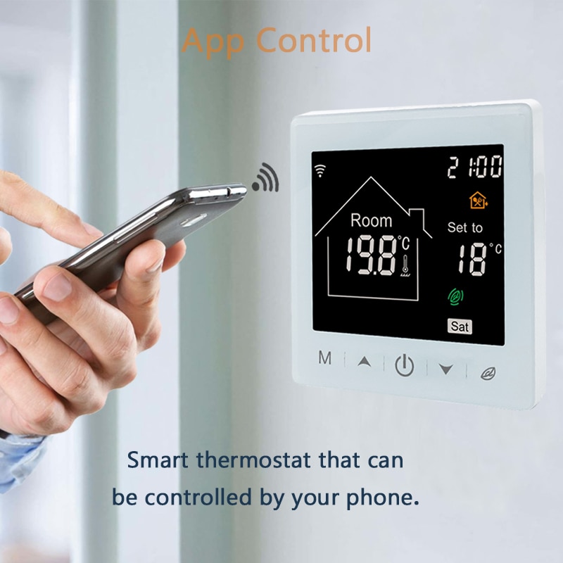 Beok Smart Gas Boiler Thermostat Wifi Temperature Controller Weekly Programmable For Temperature Regulator Warm Room