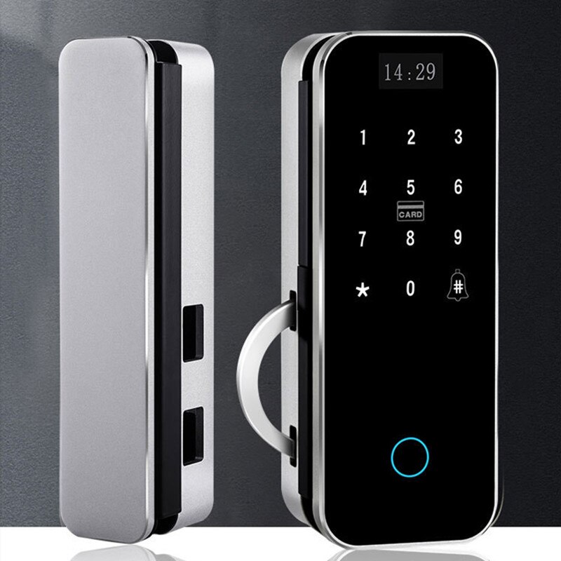 Biometric Fingerprint Lock Security Intelligent Lock WiFi APP RFID Smart Unlock Glass Door Digital Lock Free Shipping To Brazil