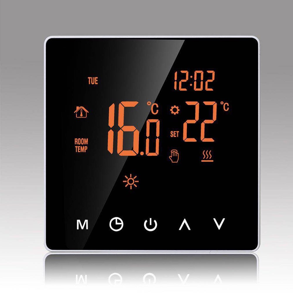 Floor Touch Screen Smart Thermostat Flame Retardant PC Hotel Digital Bedroom Programmable School Electric Heating LCD Display