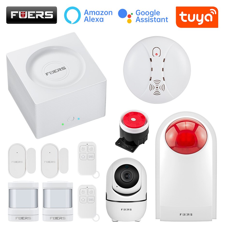 Fuers G95 Wireless Alarm WIFI GSM Security Alarm System Kit Tuya APP Control Motion Detector Sensor Burglar Alarm System