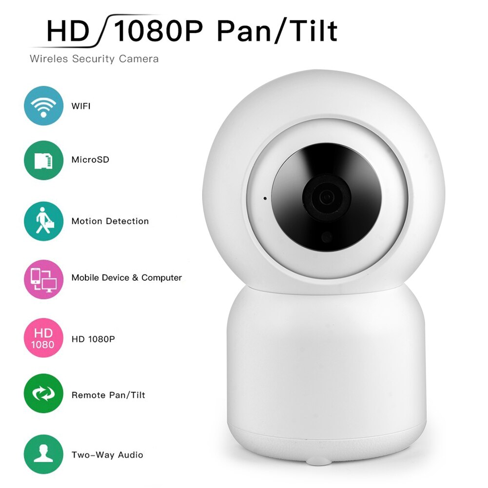 HD 1080P Smart Wireless Camera Durable Practical Multi-functional Classic Texture WiFi IR Night Vision Motion Detection Camera