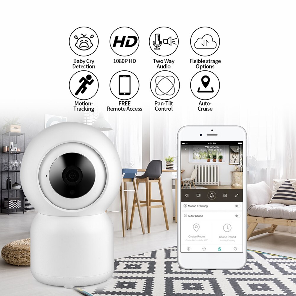 HD 1080P Smart Wireless Durable Practical Multi-functional Classic Texture IP Camera WiFi Infrared Night Vision Monitor Camera