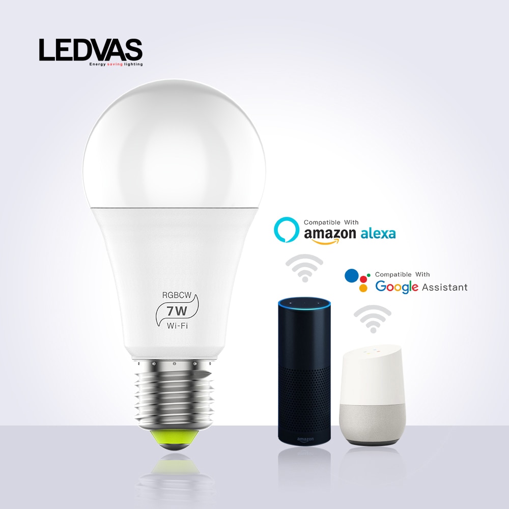 LEDVAS Wireless Smart Light Bulb LED 7W RGB Magic Light E27 Color desk lamp Light Bulb Smart Home Lighting