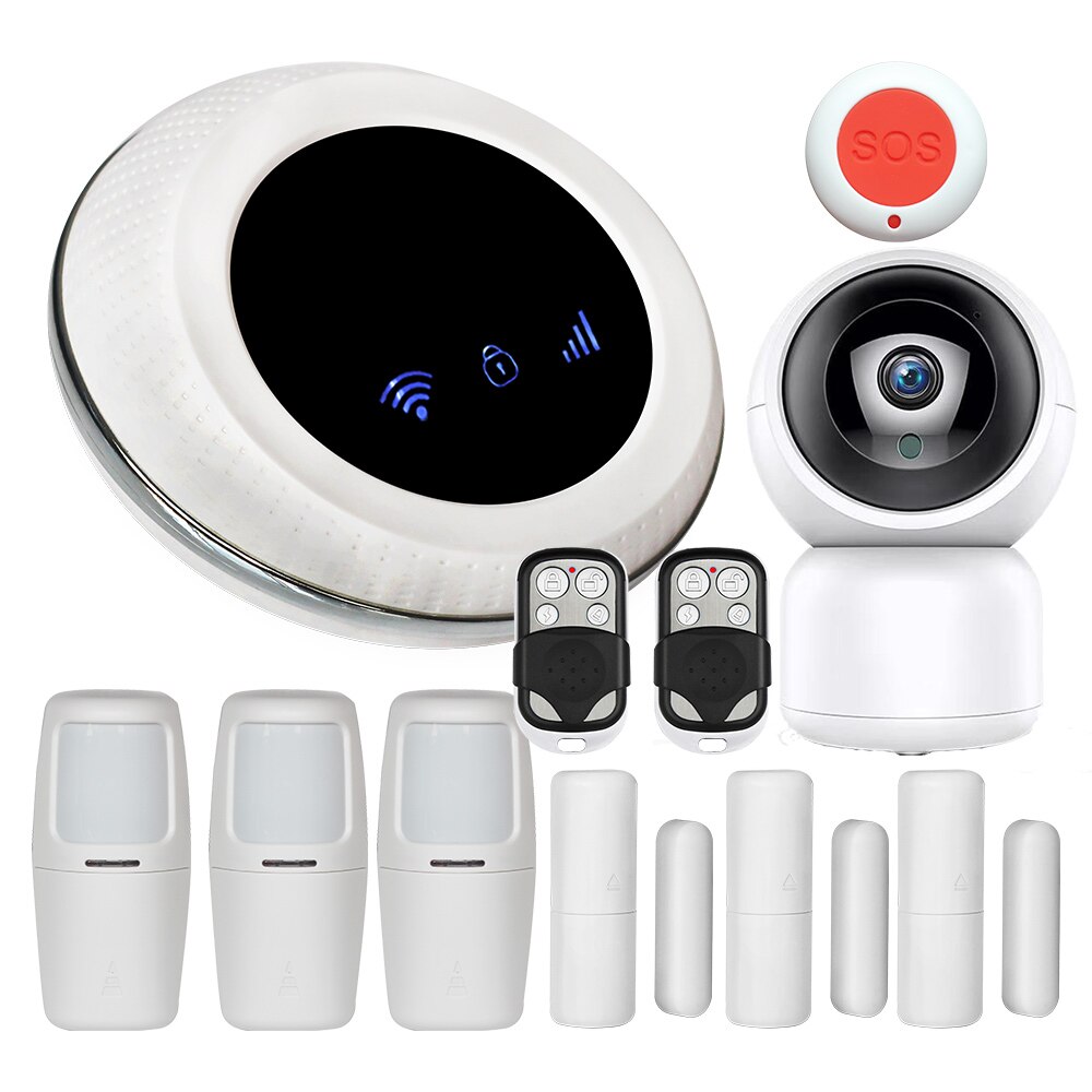 New Tuya Smart Wifi GSM Wireless Smart Home Security Alarm System Compatible with Alexa for android and IOS app control