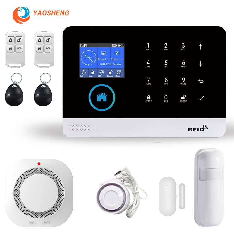 PG-103 Wireless WIFI GSM Alarm with metal detector window door sensor smart home kit Security Alarm System For iOS Android APP