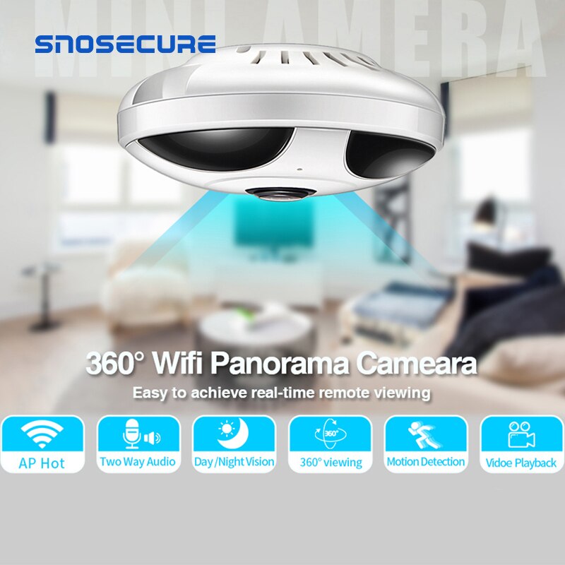 SNOSECURE 360 Degree Two way audio Panoramic 1.3MP F…