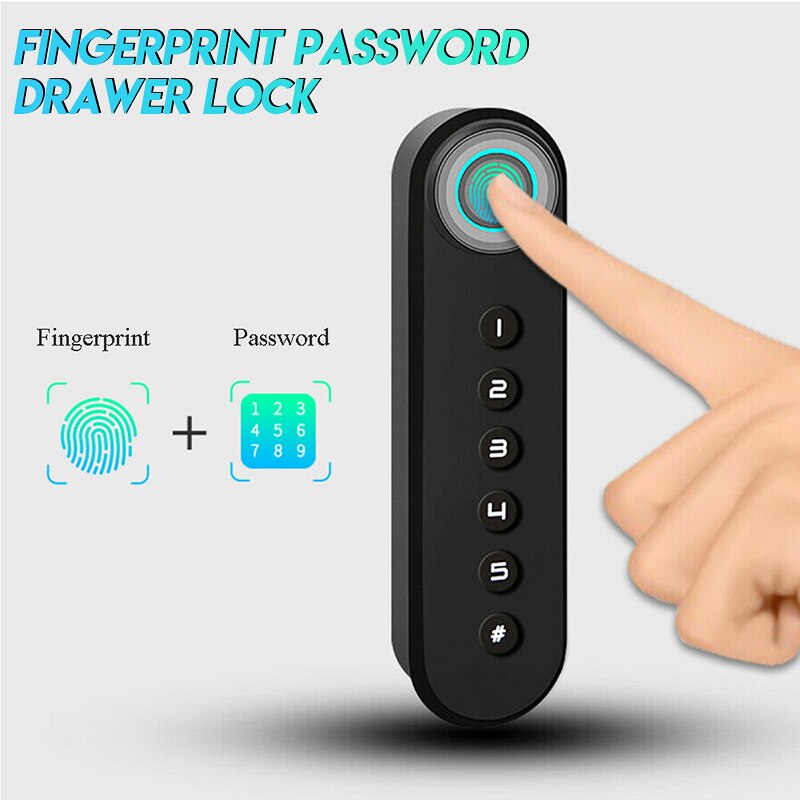 Semiconductor Keyless Fingerprint Password Drawer Office Cabinet Electronic Coded Lock Waterproof Smart Finger Print Door Lock