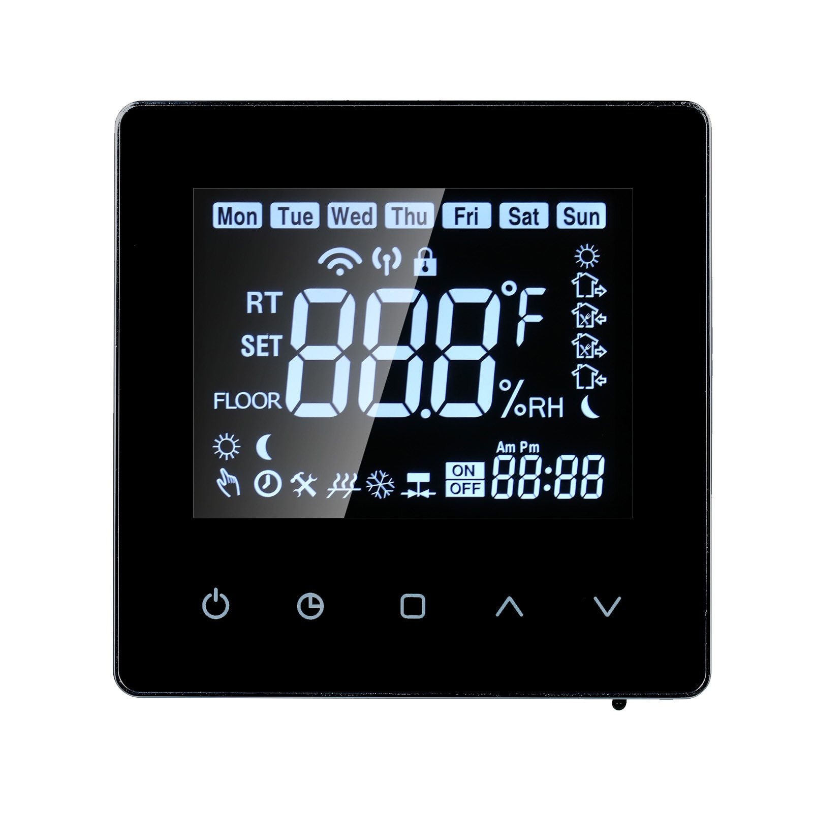 Smart Programmable Digital Wi-Fi Thermostat 16A LCD Touch-screen Temperature Controller with WIFI Electric Heating for Home