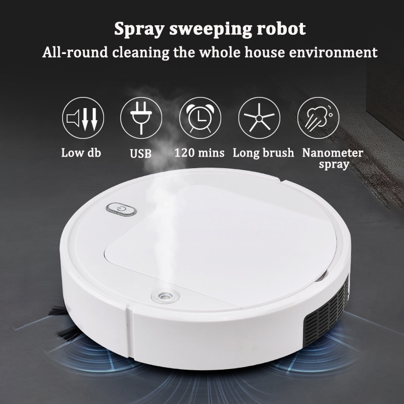 Spray Robot Vacuum Cleaner Purify air 1800Pa hand wa…