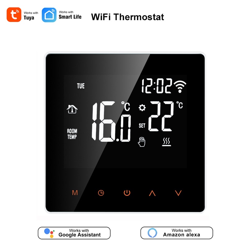 Tuya Smart Life WiFi Thermostat Temperature Controller for Water/Electric floor Heating Water/Gas Boiler Works with Alexa Google