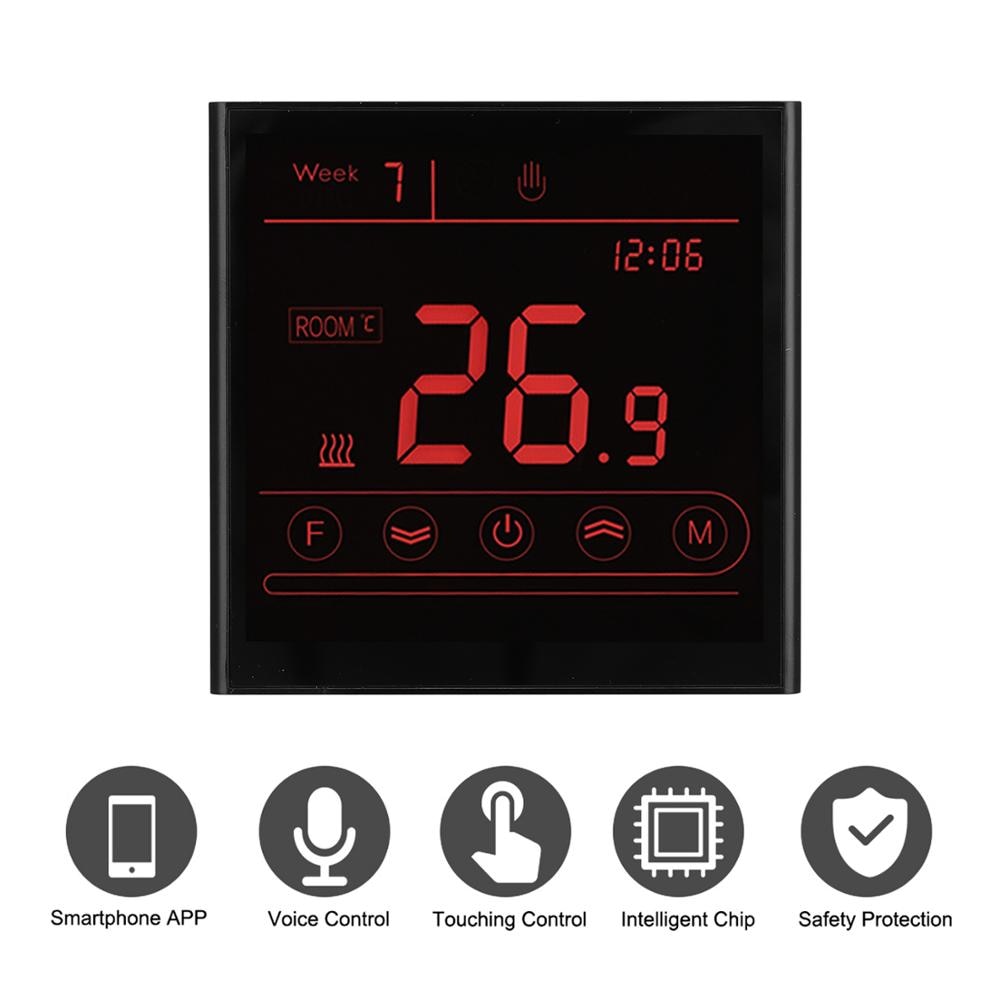 WIFI Smart Touch Thermostat Water Heating Electirc Floor Heating Water Gas Boiler Temperature Controller Alexa Google Home