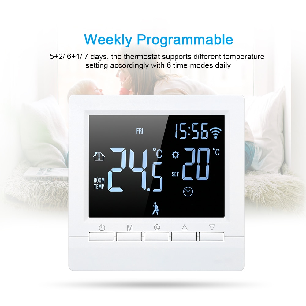 Wi-Fi Thermostat Smart Eletric Floor Heating Thermos…