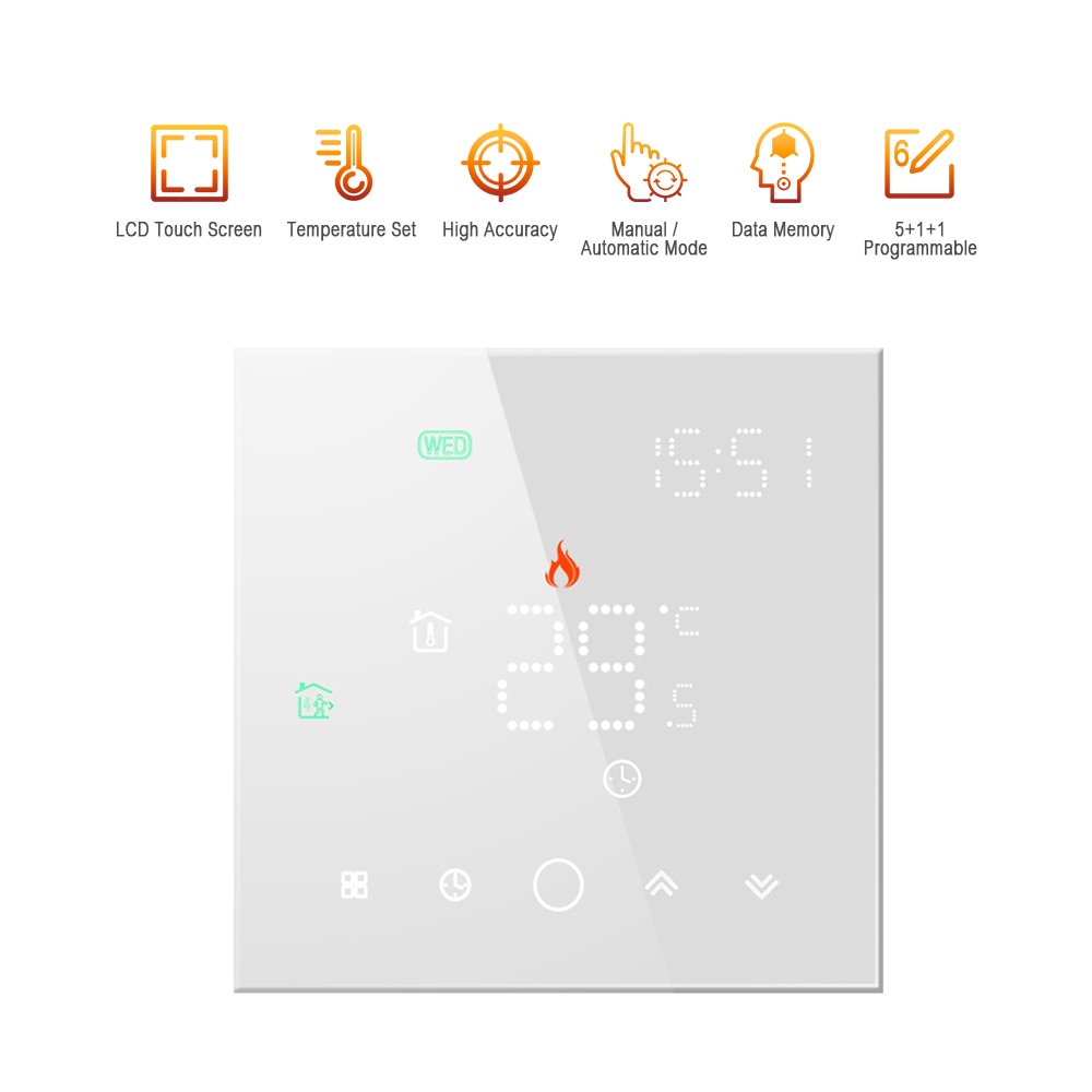 WiFi Smart Thermostat Temperature Controller for Gas Boiler Heating with Amazon Alexa Google Home programmable Voice Control