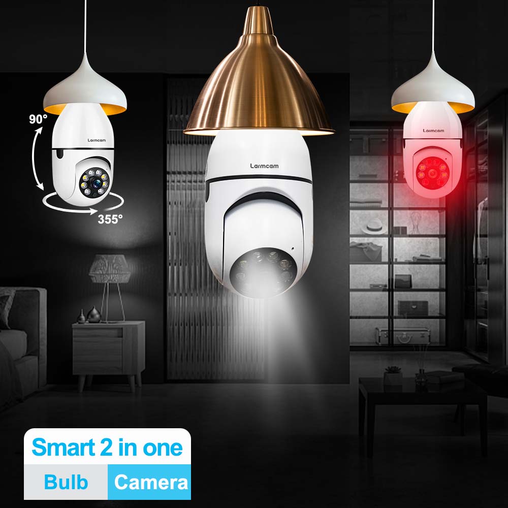 3MP E27 Bulb Camera WiFi Indoor Video Surveillance 1…