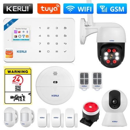 KERUI Tuya Smart WIFI GSM Security Alarm System Work…