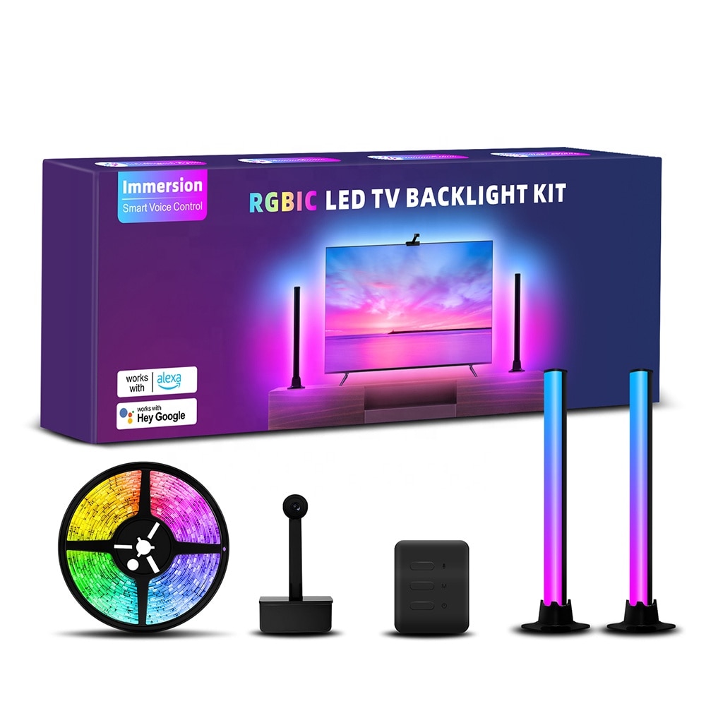 LED Wifi Smart TV Backlight Light RGBIC Music Light …