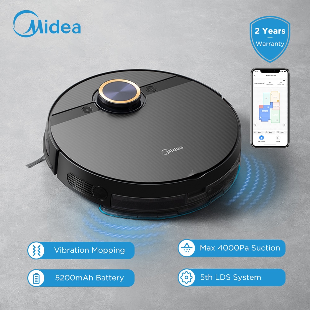 Midea M7 PRO Robot Vacuum Cleaner 4000Pa Suction 520…