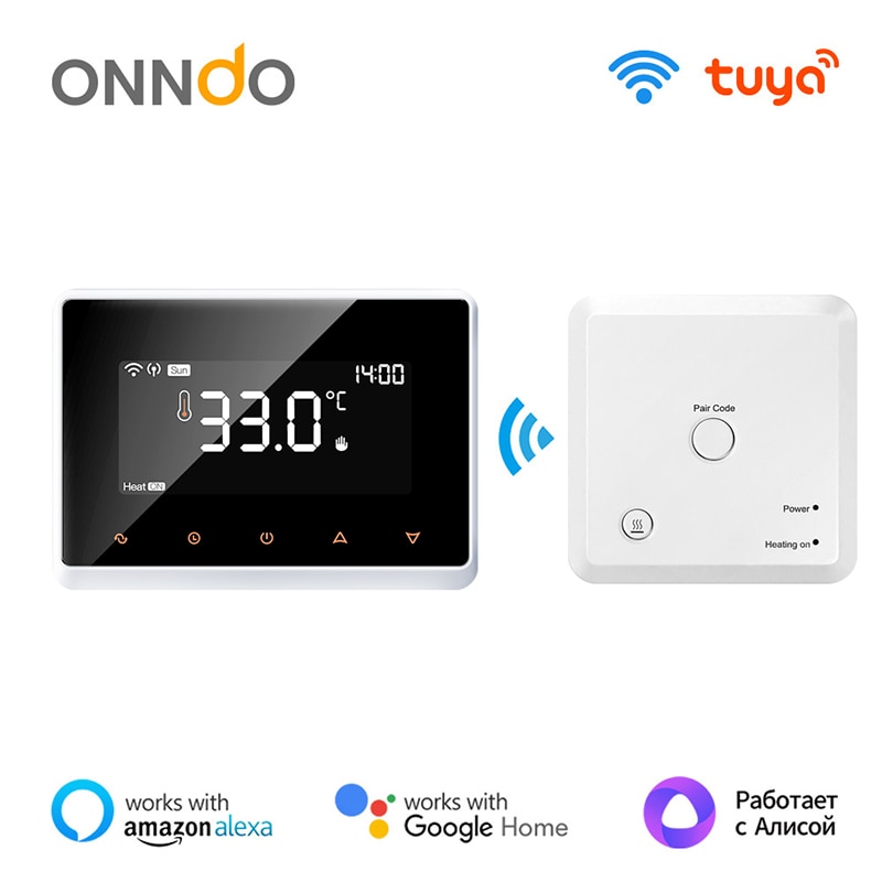 Smart WiFi Thermostat,Tuya RF Wireless Temperature C…