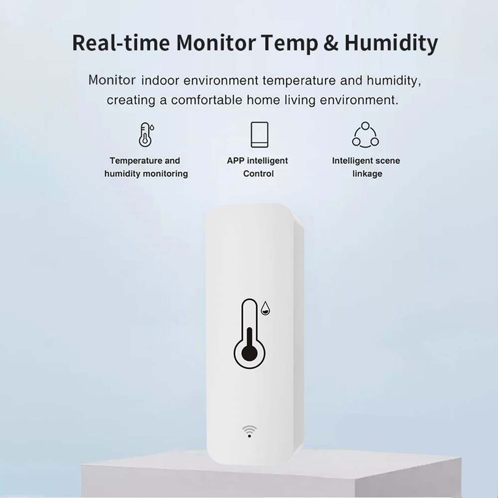 Tuya Smart Temperature And Humidity Sensor WiFi APP …