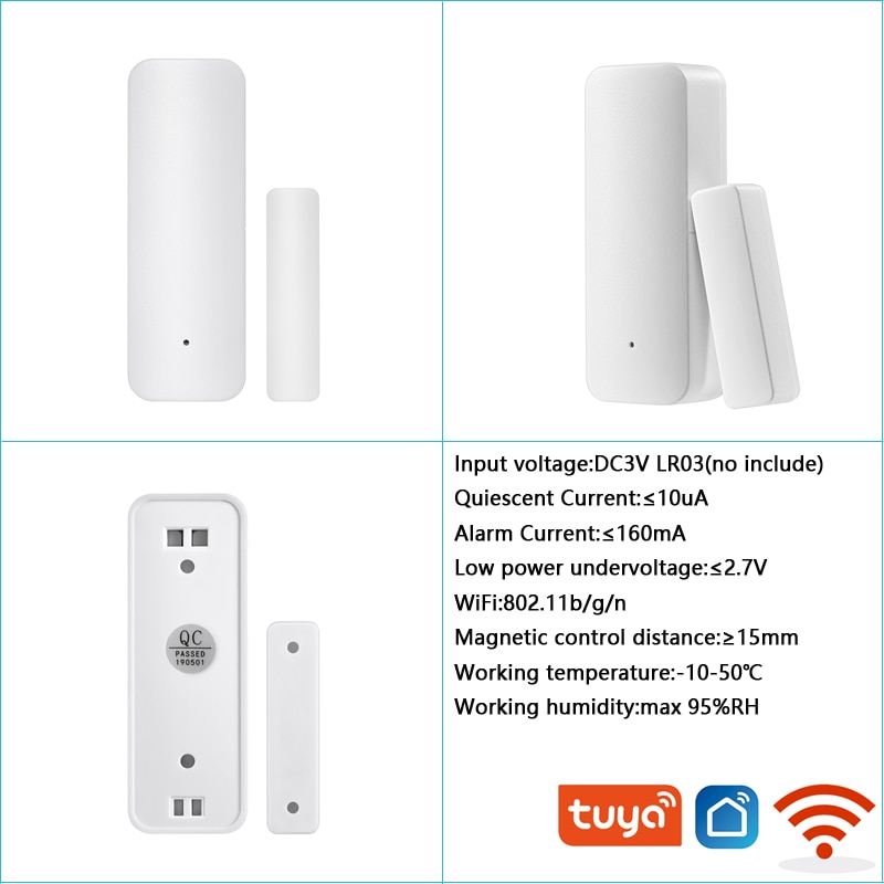 Tuya Smart WiFi Door Sensor Door Open / Closed Detec…