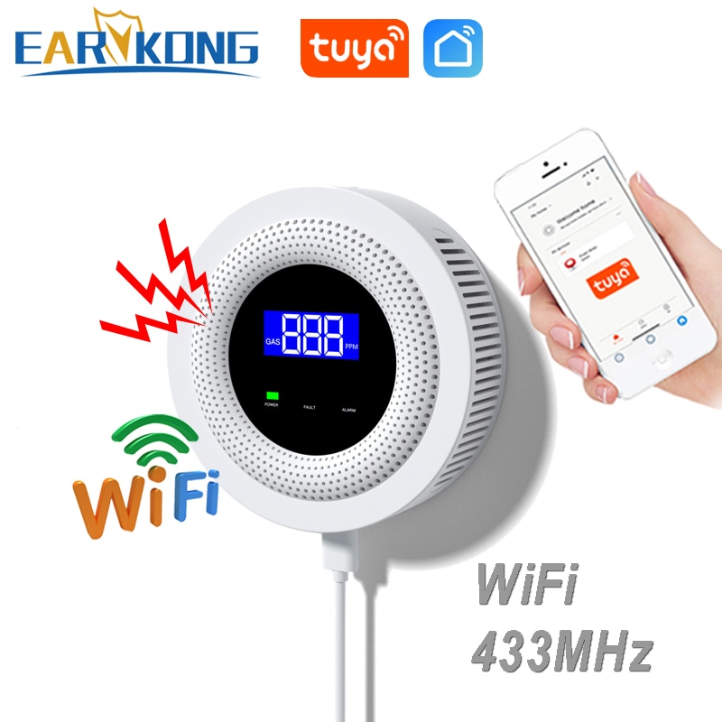 Tuya WiFi Natural Gas Leakage Detector 433MHz Wirele…