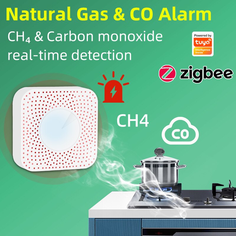 Tuya ZigBee Gas-Carbon Monoxide Multi-function Alarm…