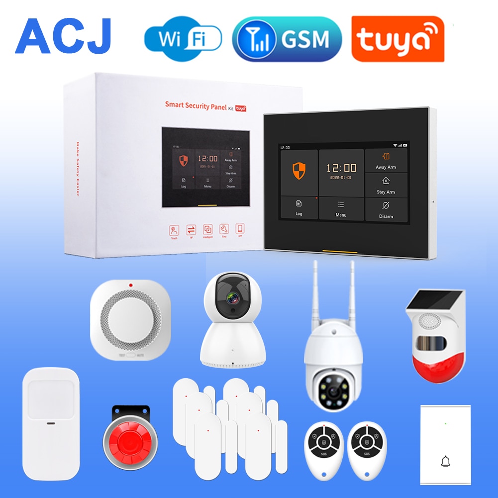 WIFI GSM Tuya Wireless Burglar Alarm System for Smar…