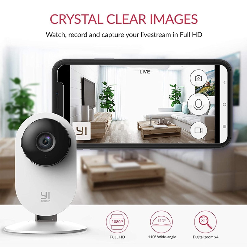 YI 1080P Home Camera IP Smart 2-Way Audio Wifi Cam w…